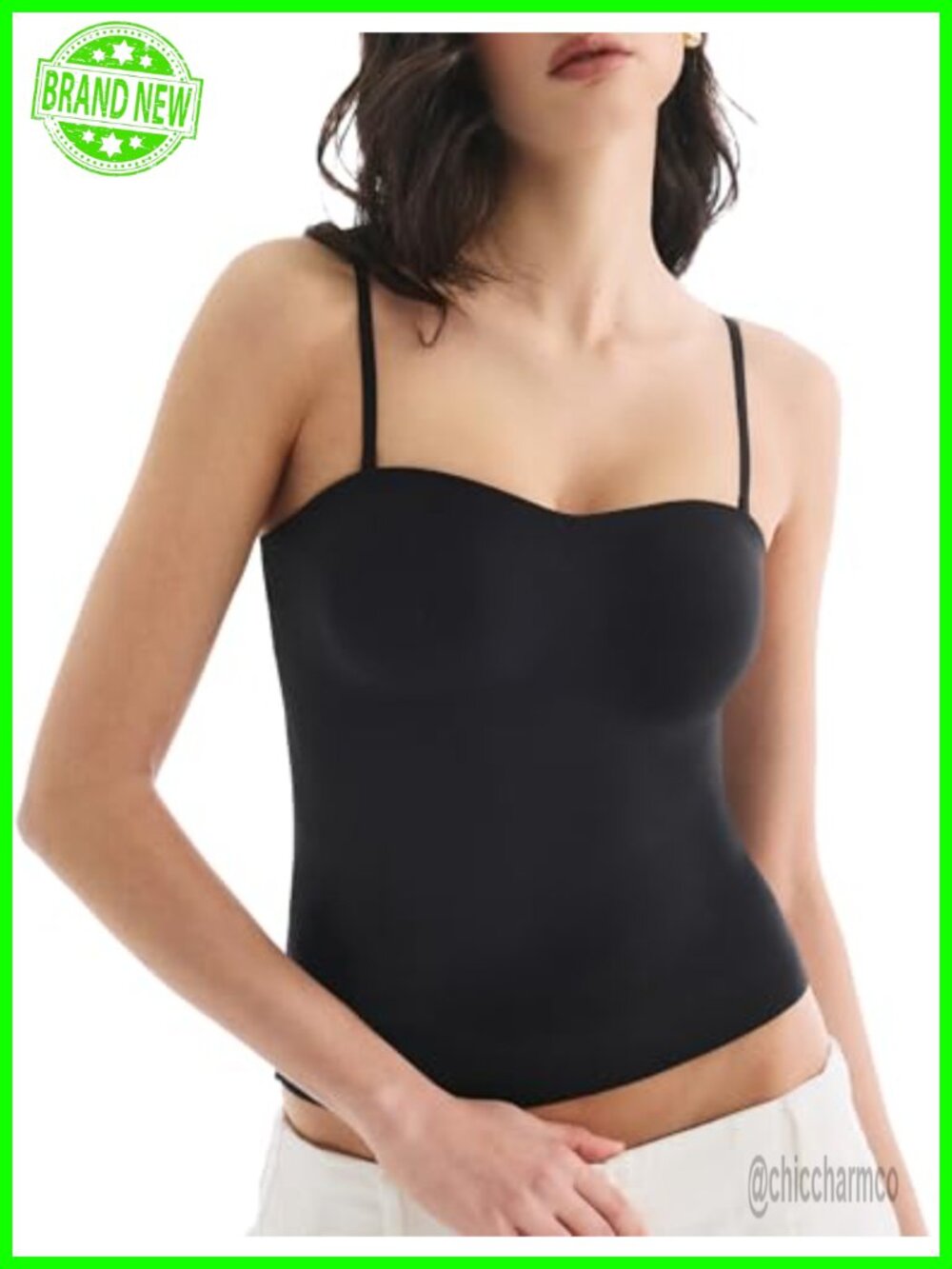 Built in Bra Tank Top Seamless Padded Cami Adjustable Straps